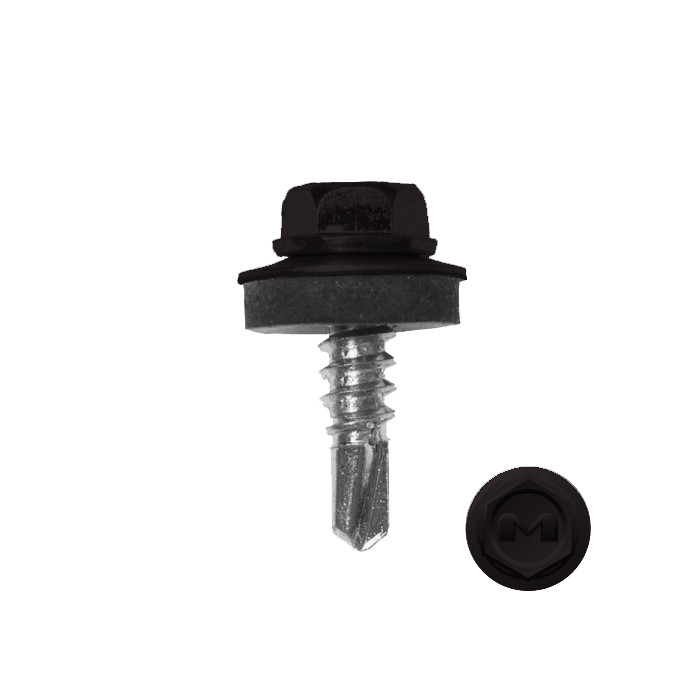 Саморез по металлу Daxmer 5,5х19 (250шт) сверло №3 RAL 9005