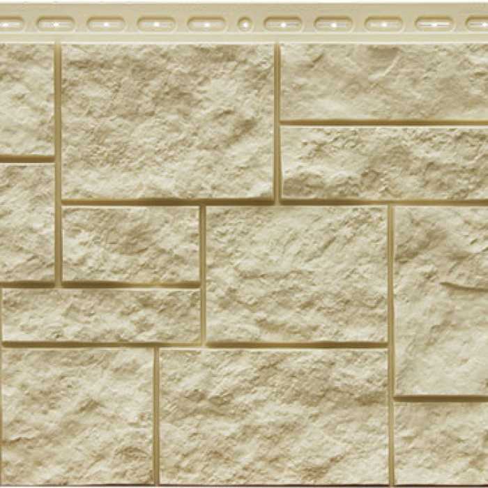 Фасадная панель Grand Line Дикий камень Стандарт Бежевый