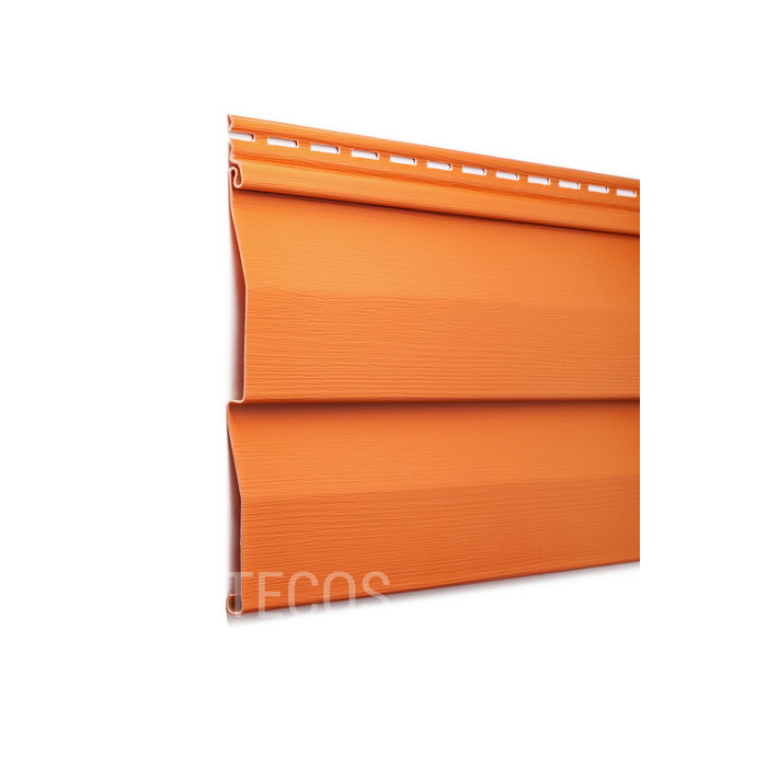 Акриловый сайдинг Tecos Ardennes Акрил Корабельный брус (Темный коралл), 3,66м